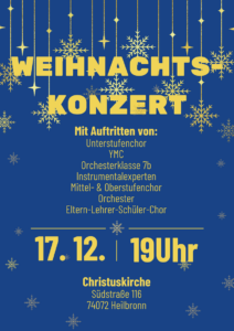 Flyer des Weihnachtskonzert 2025