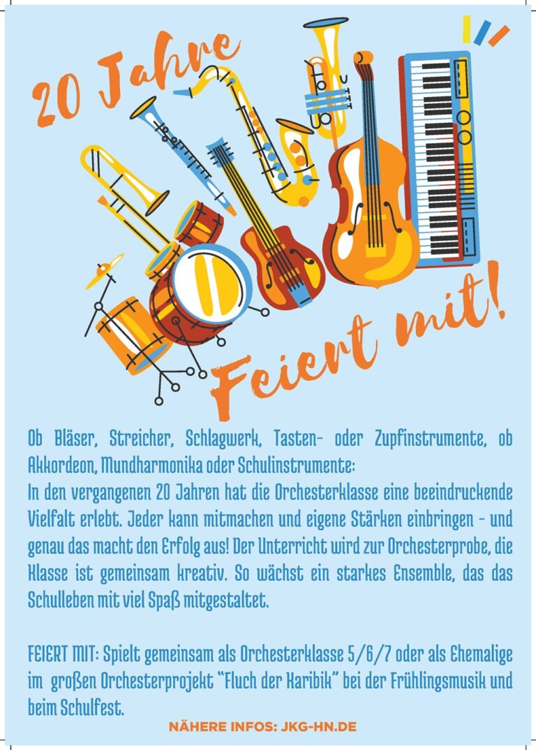 Flyer - FEIERT MIT! 20 Jahre Orchesterklasse